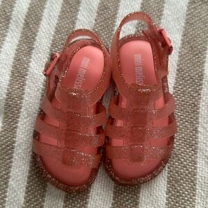 Mini Melissa size 5 pink glitter sandal